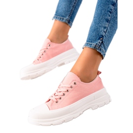 TRENDI Zapatillas rosas de moda rosado