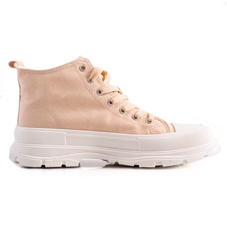 TRENDI Zapatillas cómodas en la plataforma beige