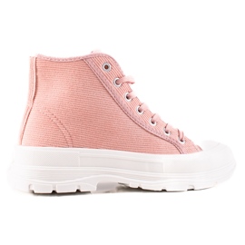 Sweet Shoes Zapatillas de ante altas rosa