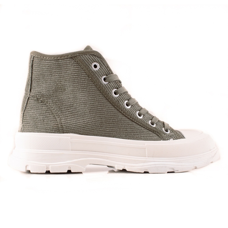 Sweet Shoes Zapatillas de ante altas verde