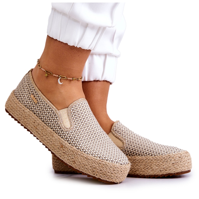 Zapatillas Trenzadas Mujer Slip On Big Star JJ274394 Beige