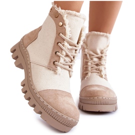 S.Barski Botas De Mujer De Moda Beige Claira