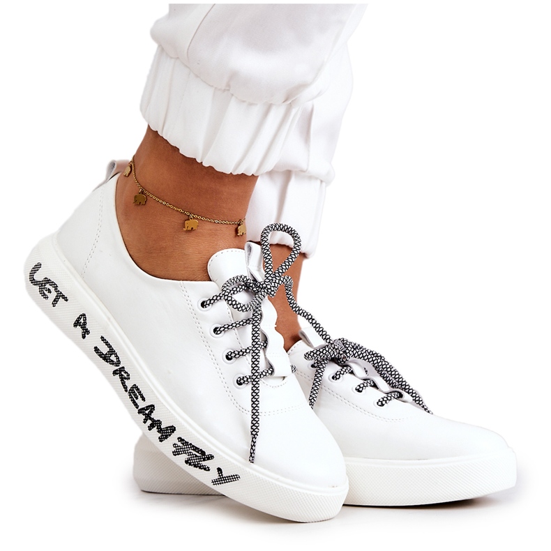 S.Barski Zapatillas Mujer De Piel Con Plataforma Blanco Marien