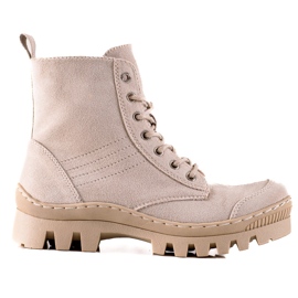 S. BARSKI Botas con cordones de S.BARSKI beige