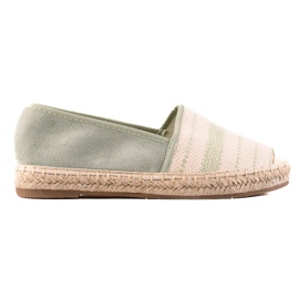 Anesia Paris Alpargatas casuales beige verde