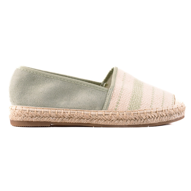 Anesia Paris Alpargatas casuales beige verde