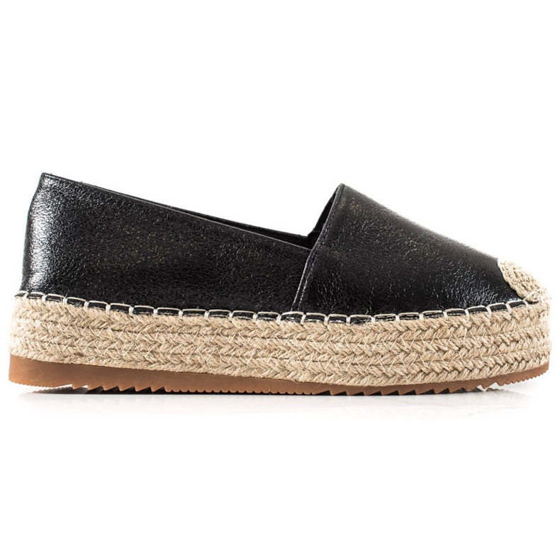 Clowse Alpargatas negras brillantes negro