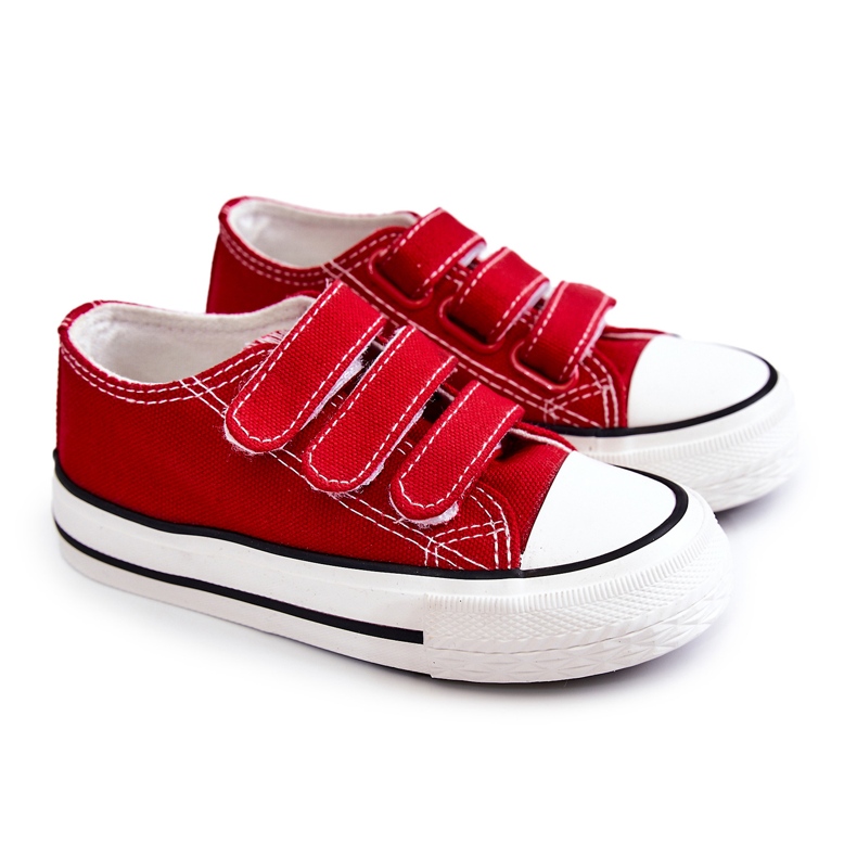 Deportivas de Niño Bernie Rojas con Velcros rojo