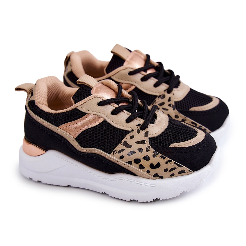 FR1 Deportivas Infantiles Deportivas Deportivas Negras y Beige Kizzie