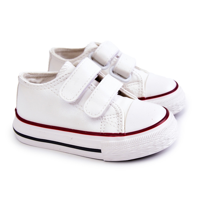 Deportivas Infantiles De Piel Deportivas Con Velcros Blanco Foster