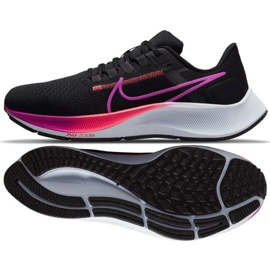 Nike Air Zoom Pegasus 38 W CW7358 011 zapatillas de running negro violeta rosado