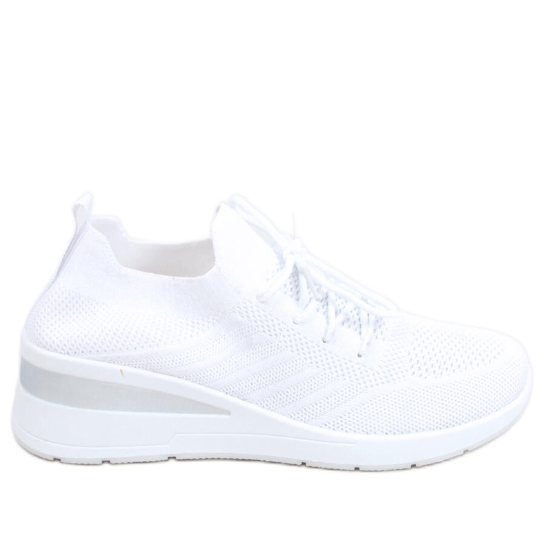 Zapatos cuña calcetín Binita Blanco
