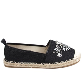 Alpargatas con piedras Birbal Black negro