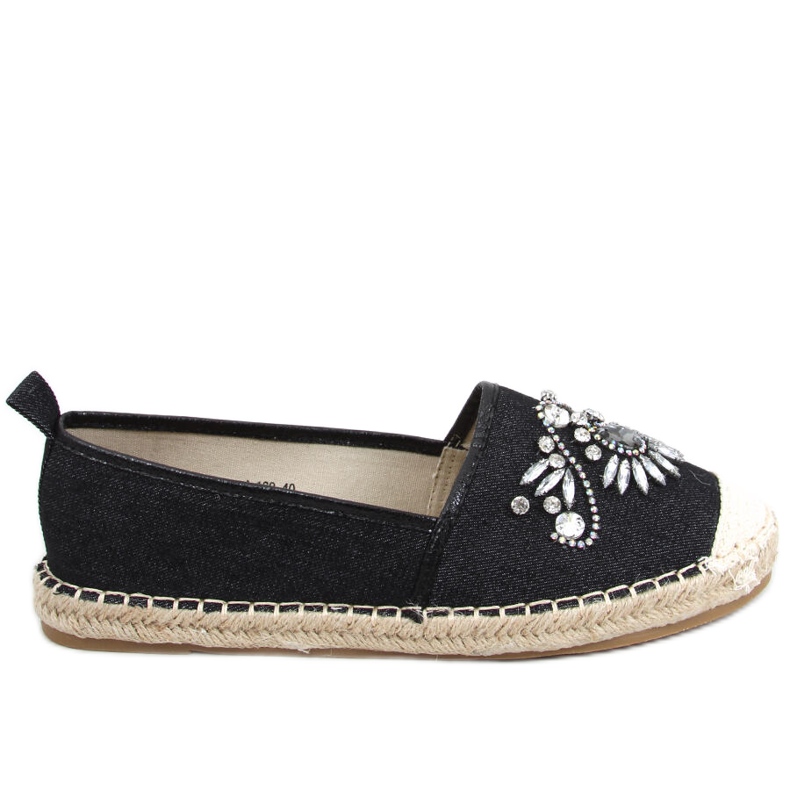 Alpargatas con piedras Birbal Black negro