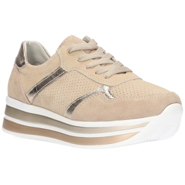 Deportivas de piel ante Filippo DP2004/21 BE beige dorado Deportivas de piel ante Filippo DP2004/21 BE beige dorado