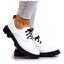 S.Barski Zapatos Brogues Clásicos Mujer Oxford Blanco Colton