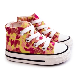 Deportivas Infantiles Altas Cremallera Filemón Rosa-Amarillo rosado