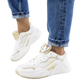 Zapatillas holográficas blancas y doradas Ingram blanco dorado