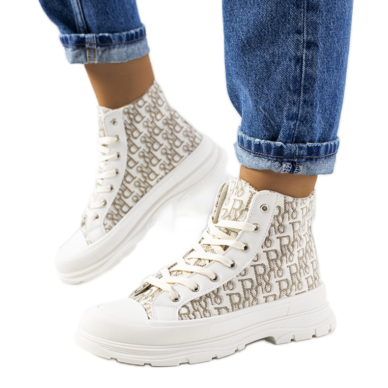 Zapatillas beige, zapatos de mujer, Chester