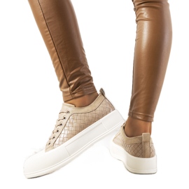 Deportivas beige con suela gruesa Luther