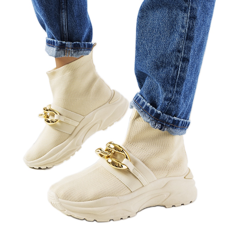 Zapatillas altas Martina beige