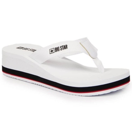 Chanclas en el tacón de cuña Big Star W JJ274A333 blanco