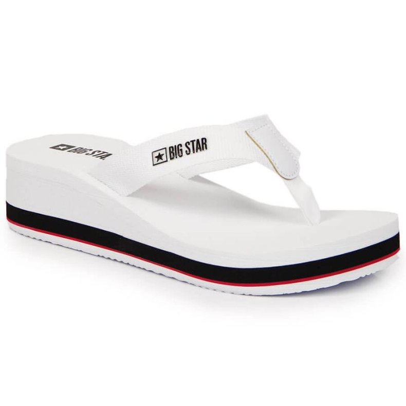 Chanclas en el tacón de cuña Big Star W JJ274A333 blanco