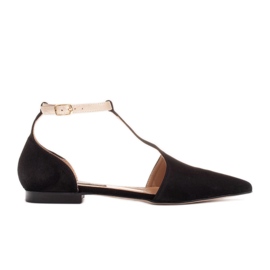 Marco Shoes Sandalias de ante con pulsera en el tobillo negro