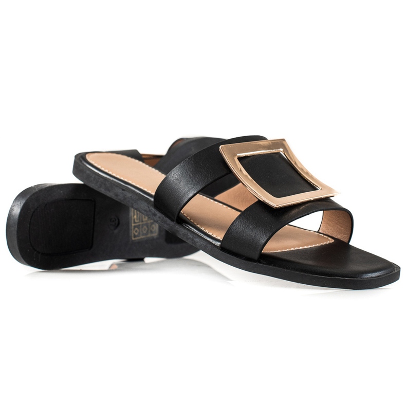 W. Potocki Pantuflas Potocki Elegantes negro