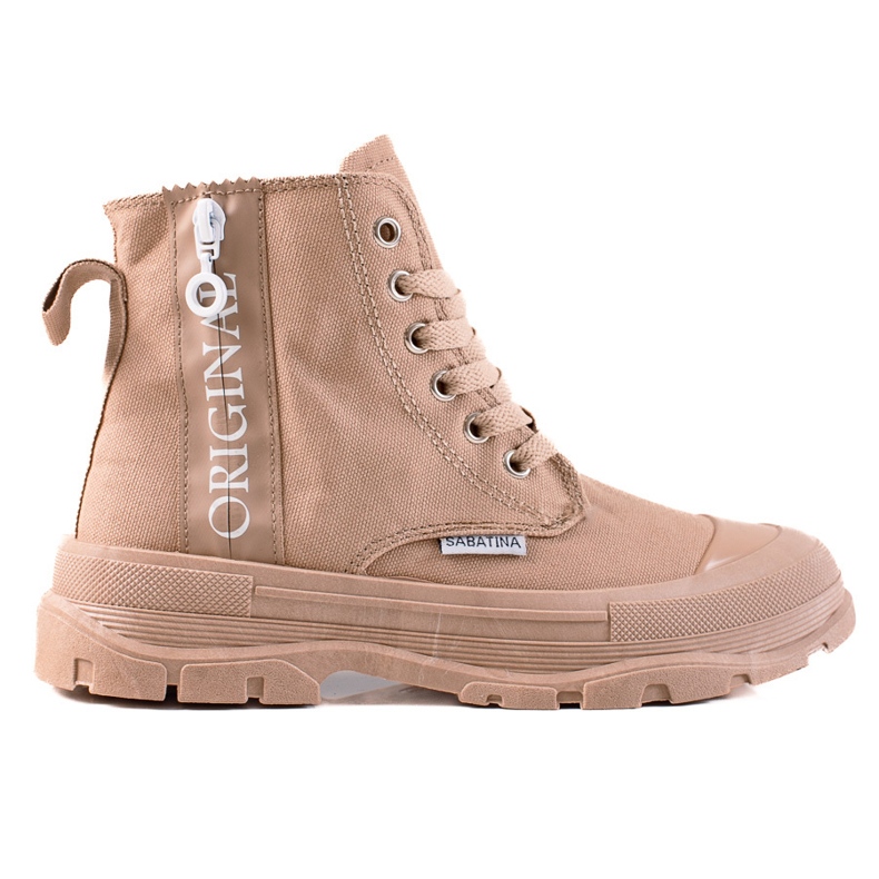 Sabatina Zapatillas altas originales beige marrón
