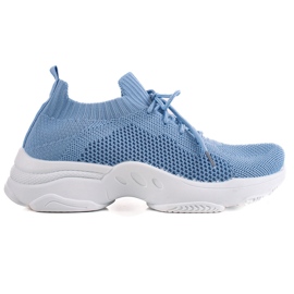 Renda Zapatillas con cordones azules