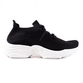 Renda Zapatillas con cordones negras negro