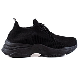 Renda Zapatillas con cordones negras negro