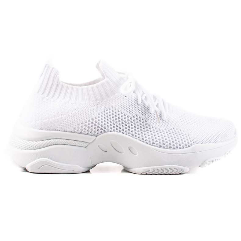 Renda Zapatillas con cordones blancas blanco