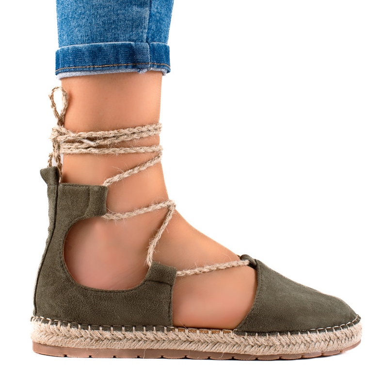 Lucky Shoes Alpargatas Atadas Verdes