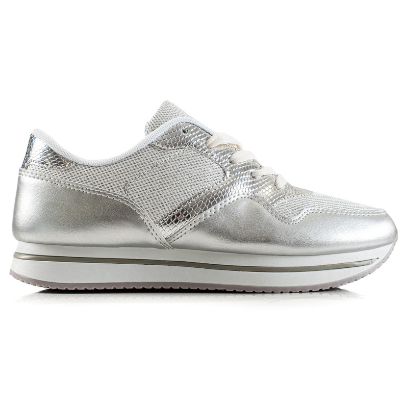TRENDI Zapatillas Plateadas plata