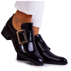 PA2 Zapatos charol con hebilla Negro Taliya