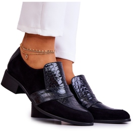 PA2 Zapatos Serpiente Mariene Ante Negro PA2 Zapatos Serpiente Mariene Ante Negro