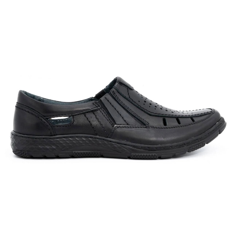 Olivier Mocasines hombre verano piel 492MA negro