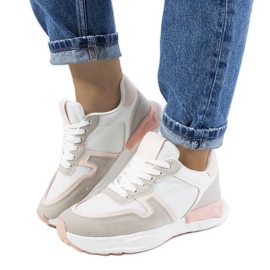 Deportivas Misano blancas para mujer blanco rosado gris