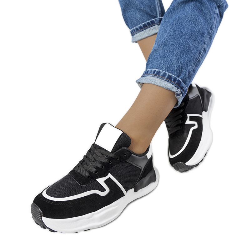 Deportivas negras de mujer Misano blanco
