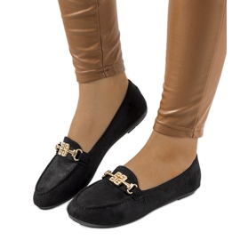 Mocasines negros con hebilla Cardoso