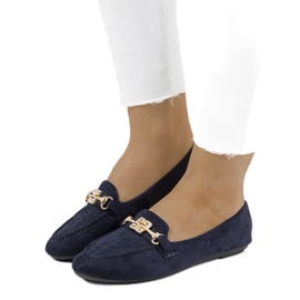 Mocasín azul marino con hebilla Cardoso