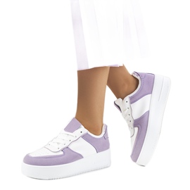 Deportivas violetas Isotta de mujer blanco