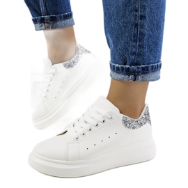Deportivas de mujer Gallo blancas blanco plata