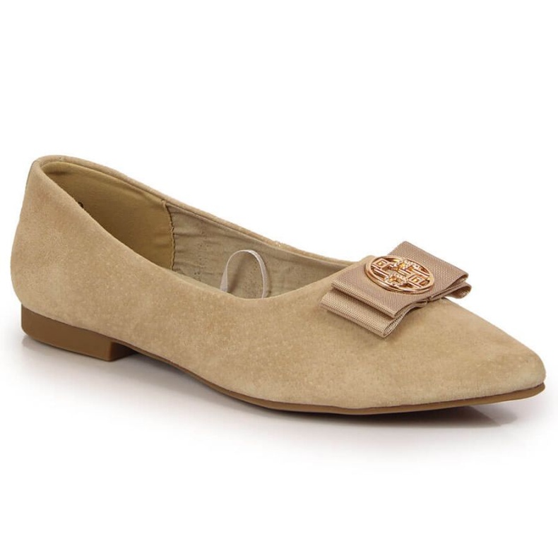 Bailarinas de piel con punta Filippo W PAW335B beige