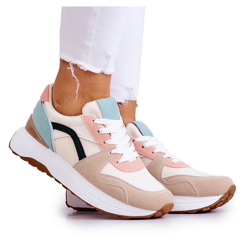 FG2 Deportivas Coryse Amarradas Beige y Verde marrón FG2 Deportivas Coryse Amarradas Beige y Verde marrón