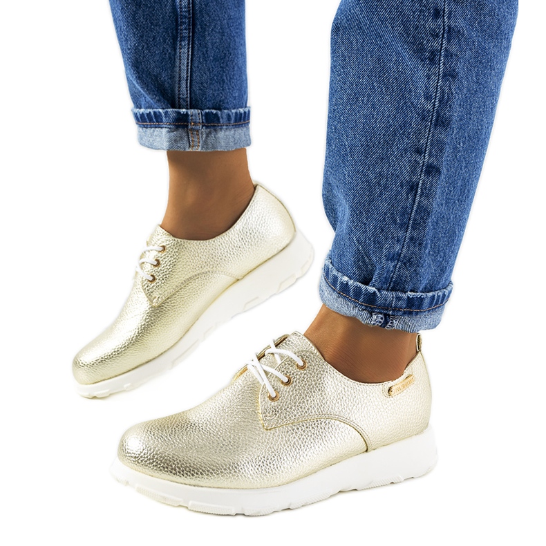 Zapatos mujer Zipfs dorados