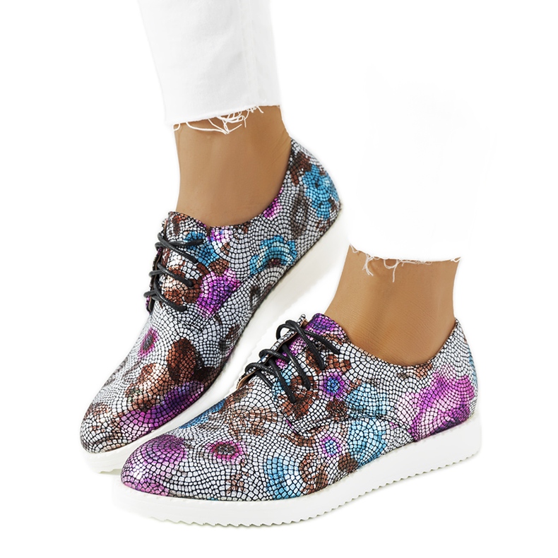 Zapatos metálicos para mujeres coloridos multicolor