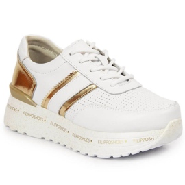 Zapatillas de cuero en la plataforma Filippo W PAW328A blanco